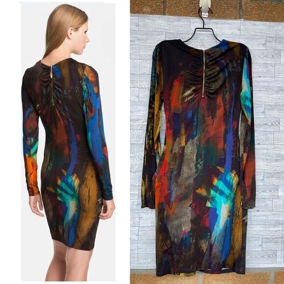 Ted Baker 'Pennii' Print Jersey Sheath Dress size 0 - Picture 3 of 13